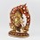 Hand Carved Buddhist Tibetan Ritual Vajrapani Gold Gilded Hand Face Painted Copper Statue