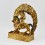 Hand Carved Buddhist Tibetan Ritual Achi Chokyi Drolma Gold Gilded Hand Face Painted Copper Statue