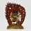 Hand Carved Buddhist Tibetan Ritual Black Mahakala Gold Gilded Hand Face Painted Copper Statue