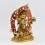 Hand Carved Buddhist Tibetan RitualGuru Dragpo Gold Gilded Hand Face Painted Copper Statue