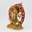 Hand Carved Buddhist Tibetan RitualGuru Dragpo Gold Gilded Hand Face Painted Copper Statue