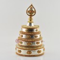 Fine Quality Gold & Silver Plated Tibetan Buddhist Copper Mandala Set