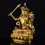 Hand Carved Gold Gilded & Hand Face Painted Buddhist Tibetan Manjushri / Jambiyang Copper Ritual Rupa Statue