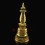 Gold Plated Copper Alloy Decorated with Stones Tibetan Buddhist Kadam Style Stupa / Chorten / Chaitya