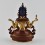 Hand Made Copper Alloy with Partly Gold Gilded and Face Painted 9" Prajnaparamita Statue