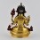 Hand Carved Gold Gilded & Hand Face Painted Buddhist Tibetan 10" Chenrezig Statue 