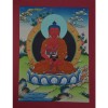Hand painted 17" x 13" Amitabha Buddha Thangka Painting