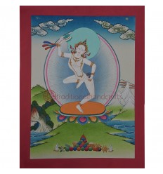 Hand Painted 17"x13" Machig Labdron Thangka Painting