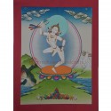 Hand Painted 17"x13" Machig Labdron Thangka Painting