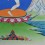 Hand Painted Magic Labdron / Damaru Jogini Cotton Canvas Tibetan Thangka