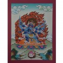 Hand Painted 17"x12.5" Vajrakilaya Thangka Scroll Painting