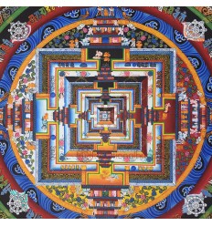 Hand painted Kalachakra Mandala Thangka Painting