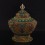 Hand Carved Buddhist Tibetan Gold Plated Filigree (Siko) Rice Bowl Gulpa