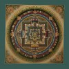 Original Hand Painted Gold Detailed Tibetan Buddhist Kalachakra Mandala Thangka