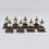 Machine Made Copper Alloy with Silver Plated in Oxidation Finish 4" 8 Piece Stupa