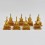 Machine Made Copper Alloy with Gold Plated 4" 8 Piece Stupa / Chorten