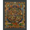 Hand Painted Buddhist Wheel of Life Thangka Thanka Scroll Painting 