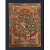 Hand Painted Buddhist Wheel of Life Thangka Thanka Scroll Painting