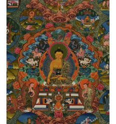 Hand Painted Tibetan Buddhist Buddha Life Story Thangka Painting