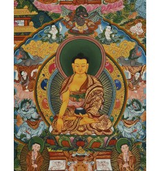 Hand Painted Tibetan Buddhist Buddha Life Story Thangka Painting