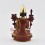 Hand Carved 24 Karat Gold Gilded and Hand Painted 9.5" Guru Je Tsongkhapa Statue