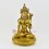 Hand Made Gold Face Painted  14" White Tara / Dolkar  Copper Gold Gilded Statue Patan
