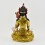 Hand Made Gold Face Painted  14" White Tara / Dolkar  Copper Gold Gilded Statue Patan