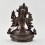 Fine Hand Carved 9.5" White Tara/Dolkar Oxidized Copper Statue Frm Patan, Nepal