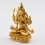 Machine Made  Copper Alloy Gold Plated 4" White Manjushri Statue