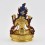 Beautiful Tibetan Buddhist Hand Made Gold Gilded 8.75" Green Tara Statue 