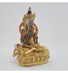 Hand Made Copper Alloy with 24 Karat Gold Gilded Aparmita Statue