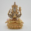 Hand Made Copper Alloy with 24 Karat Gold Gilded Chenrezig Statues