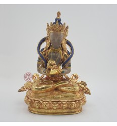 Hand Made Copper Alloy with 24 Karat Gold Gilded Vajradhara / Dorjechang Statue