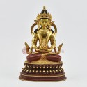 Hand Made Gold Gilded & Hand Face Painted Buddhist Tibetan Aparmita Statue