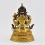 Hand Carved Gold Gilded & Hand Face Painted Buddhist Tibetan Chenrezig / Avalokiteshvara Statue