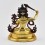 Hand Carved Gold Gilded & Hand Face Painted Buddhist Tibetan 8.75" Manjushri Statue