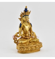 Hand Carved Gold Gilded Tibetan Buddhist Ritual Aparmita Statue