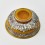 Hand carved Silver Decorated Yellow Resin Phuru – Tibetan Tea / Offering Bowl