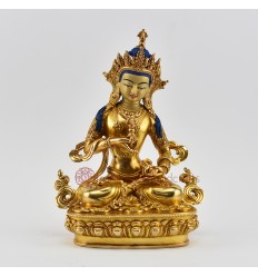 Hand Made  Copper Alloy with 24 Karat Gold Gilded Vajrasattva / Dorjesempa Statue 