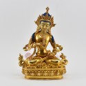 Hand Made  Copper Alloy with 24 Karat Gold Gilded Vajrasattva / Dorjesempa Statue 