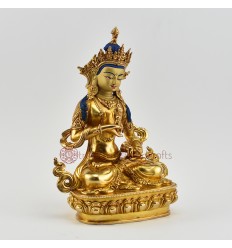 Hand Made  Copper Alloy with 24 Karat Gold Gilded Vajrasattva / Dorjesempa Statue 