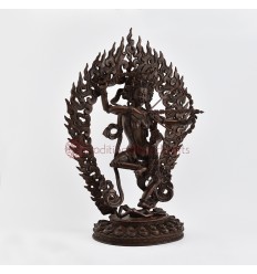 Hand Made Buddhist Tibetan  Copper Alloy in Oxidation Finish Kurukulla Statue