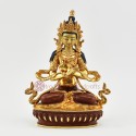 Hand Made  Copper Alloy with Partly Gold Gilded 9" Vajradhar Statue 