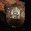 Hand Carved Tibetan Buddhism Traditional 7" Guru Rinpoche / Padmasambhava Carved Resin Kapala