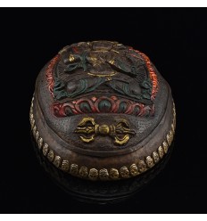 Hand Carved Tibetan Buddhism Traditional 7" Manjushri / Jambiyang Carved Resin Kapala