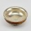 Hand Made Yellow Resin and Silver 6.5" Tibetan Bowl Phuru Offering Bowl