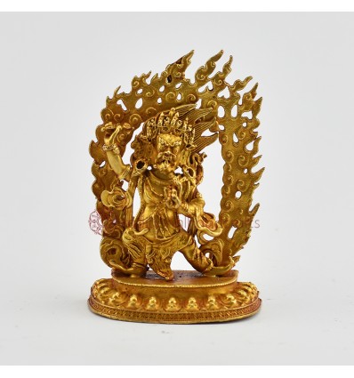 Good Quality Copper Alloy with Gold Plated 2.75" Vajrapani Statue