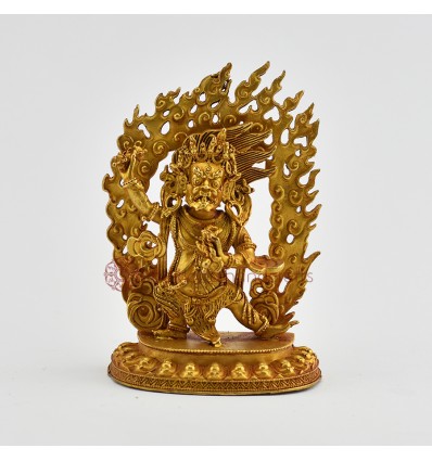 Good Quality Copper Alloy with Gold Plated 3.75" Vajrapani Statue