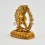 Fine Quality  Copper Alloy with Gold Plated 4" Black Dzambhala Statue