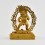 Fine Quality  Copper Alloy with Gold Plated 4" Black Dzambhala Statue